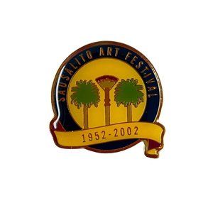 Resin Lapel Pin Sausalit Art Festival 1952-2002 1.25" Diameter